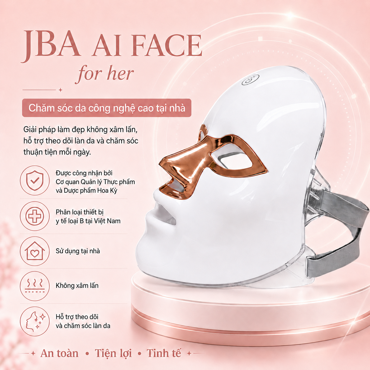 JBA AI FACE for her – chăm sóc da công nghệ cao tại nhà
